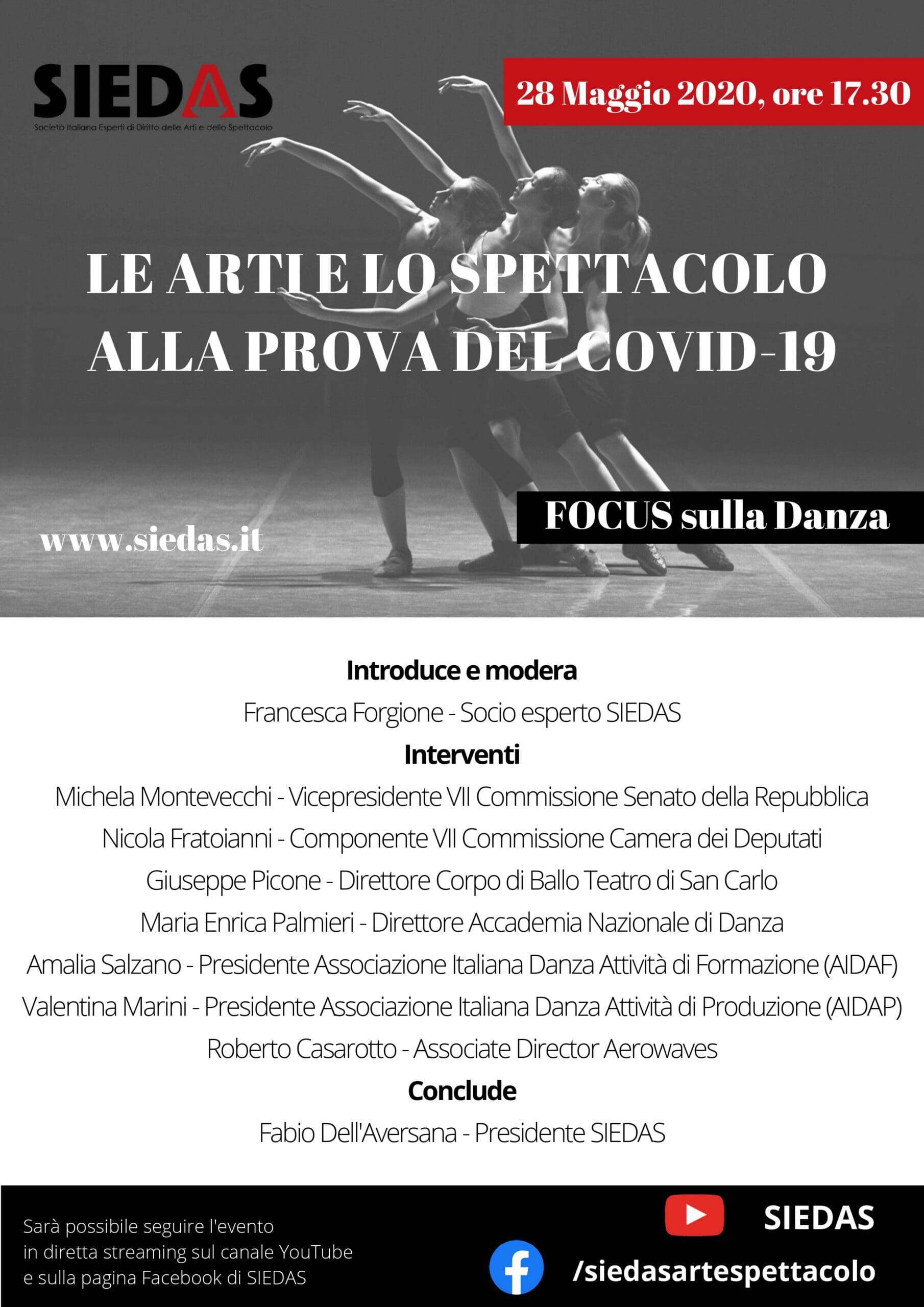 ocandina convegno SIEDAS 28 maggio 2020 danza