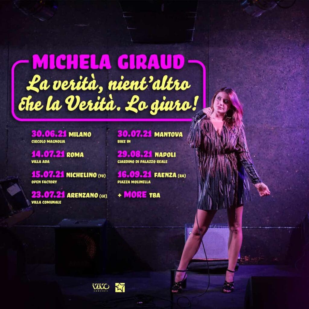 Michela Giraud: annunciate le date dello spettacolo "La Verità, nient'altro che la verità lo giuro!"