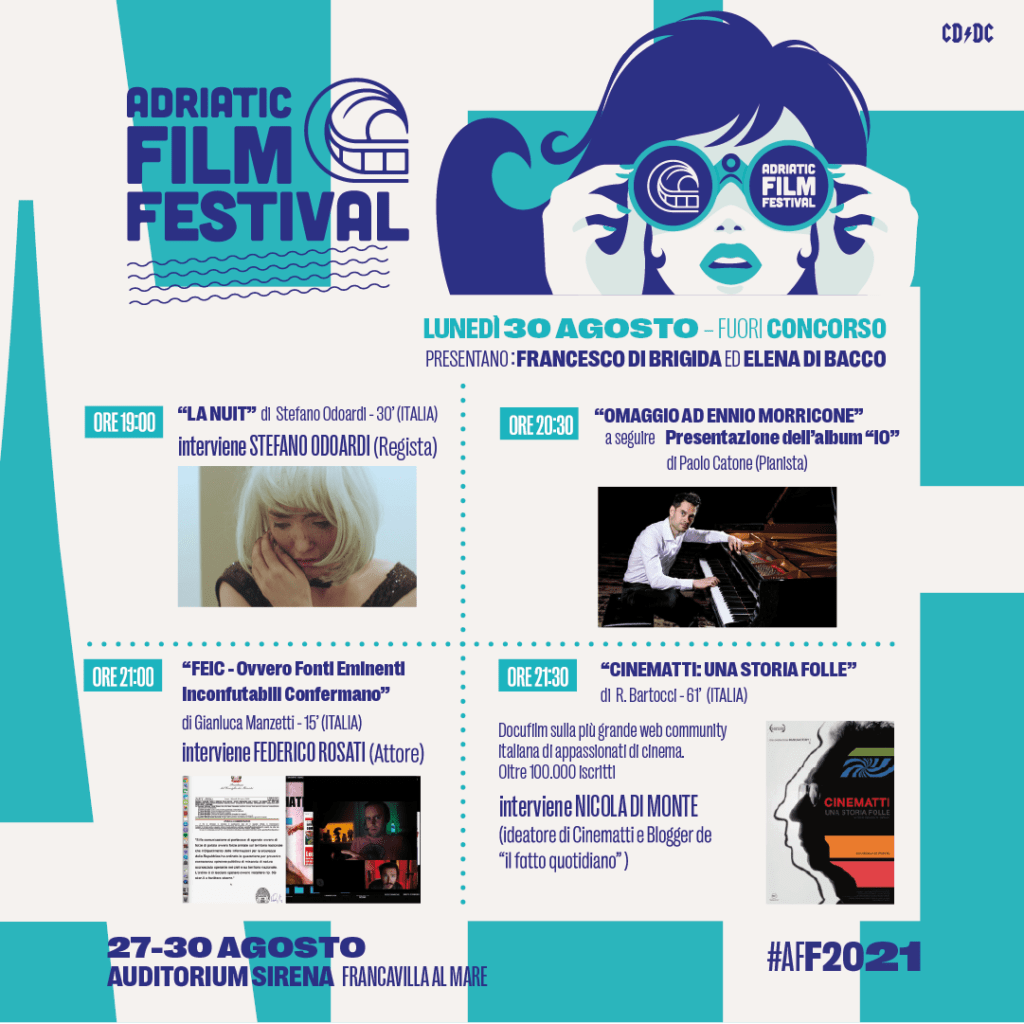 Adriatic Film Festival 2021: gli ospiti ed il programma della quattro giorni del cinema indipendente